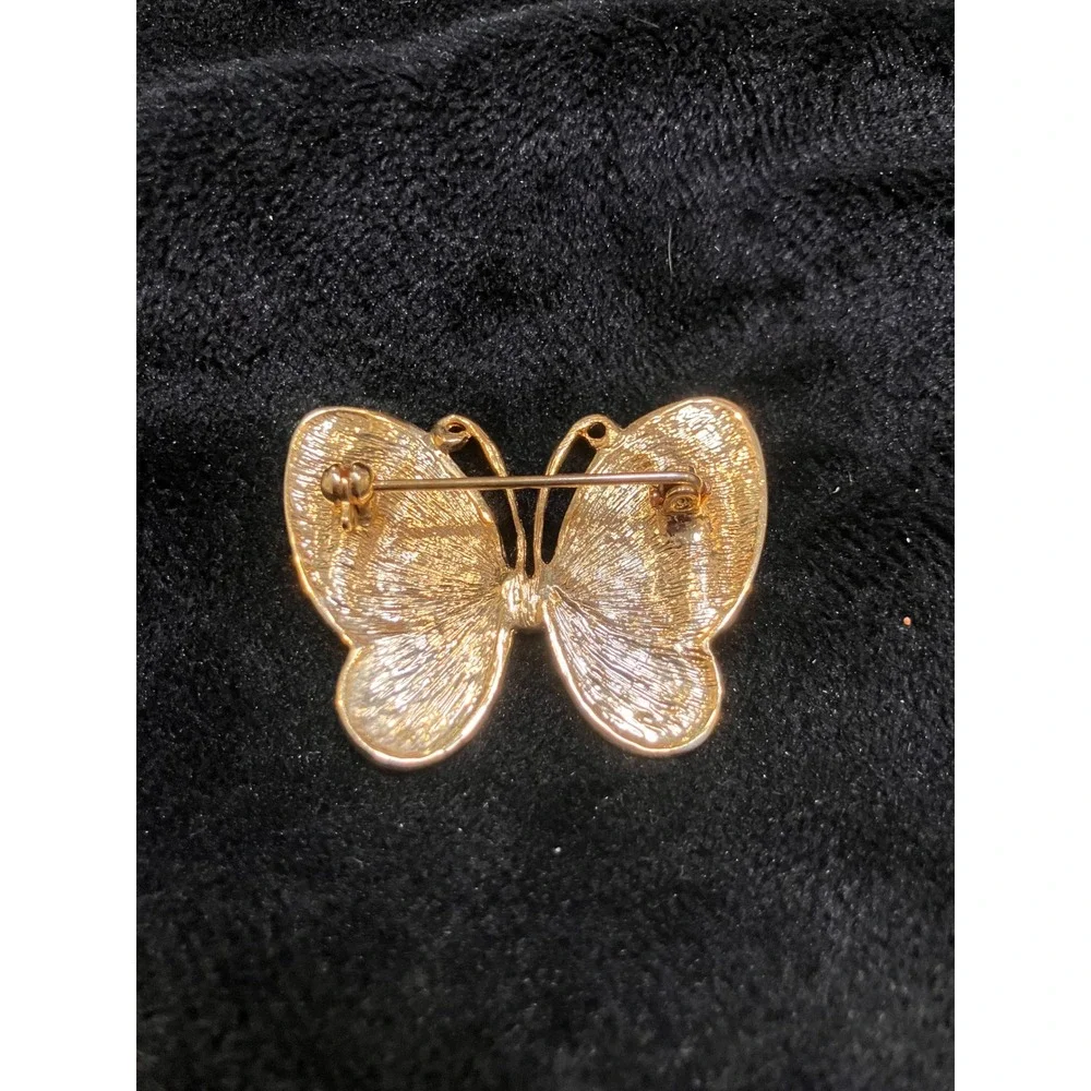 Butterfly Brooch Lot Womens Multicolor Rhinestone Enamel Filigree